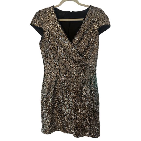 Suitblanco stunning gold sequence cocktail dress SzL excellent condition party - Picture 3 of 8